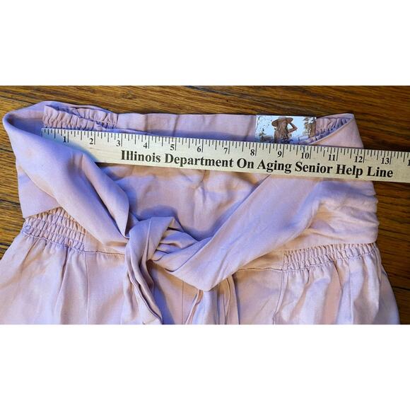 NWT Sincerely Jules Extreme Wide Leg Belted Pants Women’s Small Rose - Picture 5 of 7